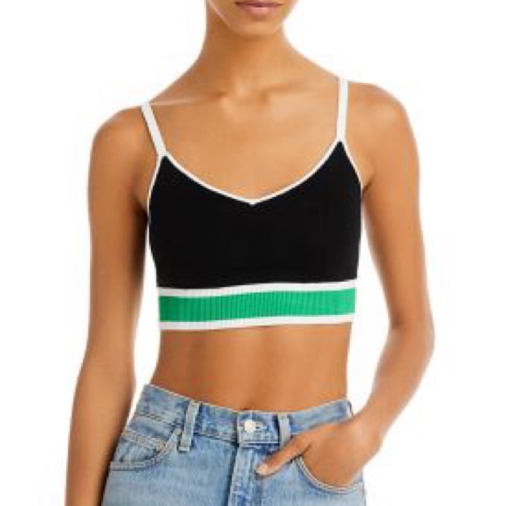Alice and Olivia Maude Knit Cropped Top